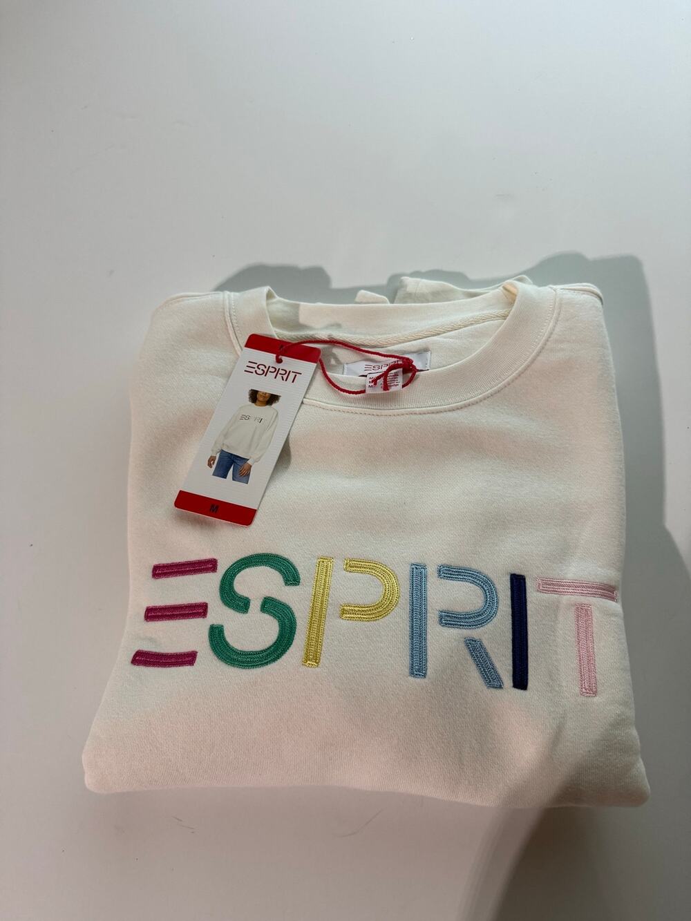 NWT Esprit retro logo fleece, crewneck size medium
